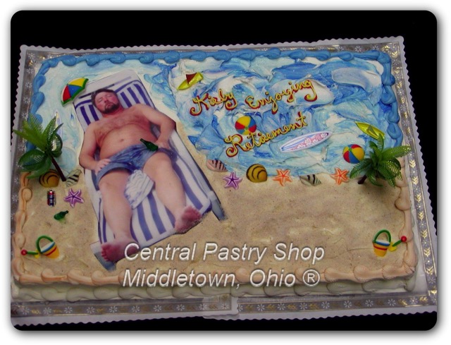 Designed retirement cake