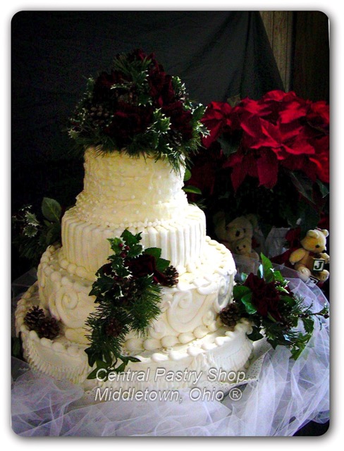 Christmas wedding cake